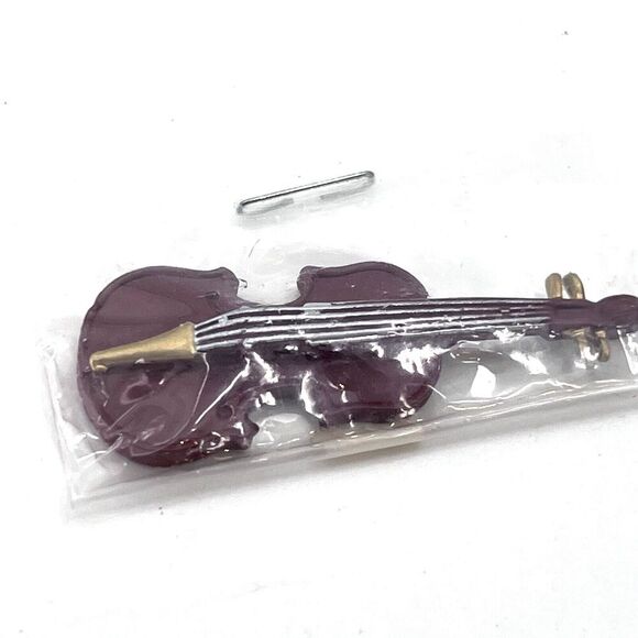 Miniature Vintage Metal Violin Doll House Collectible Instrument NEW! - Picture 2 of 4